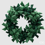 EDG Enzo De Gasperi Corona Natalizia con Fiocchi Ø80 cm Verde – Decorazione di Natale