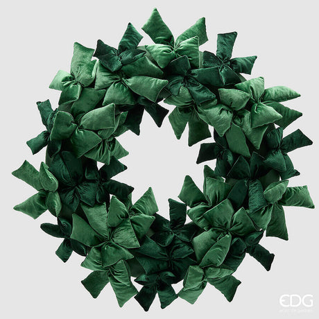 edg enzo de gasperi edg enzo de gasperi corona natalizia con fiocchi 80 cm verde decorazione di natale ean 8059824702388