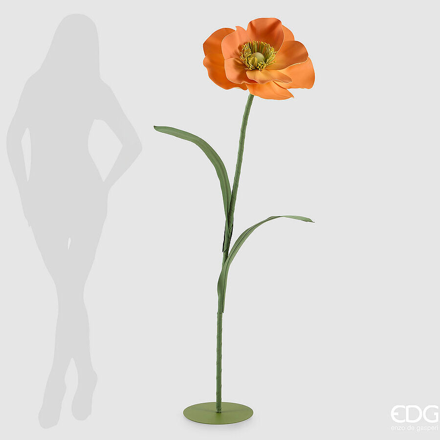 edg enzo de gasperi edg enzo de gasperi decoro anemone jumbo con base h 165 cm d 45 cm arancione ean 8059824640239
