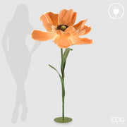 EDG Enzo De Gasperi Decoro Anémone Jumbo LED 12V 300W avec socle H 160 cm D 100 cm Orange