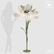 EDG Enzo De Gasperi Decoro Anémone Jumbo LED 12V 300W avec socle H 160 cm D 100 cm Blanc