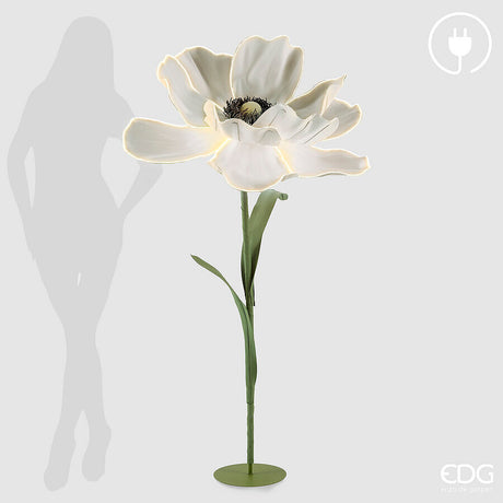 edg enzo de gasperi edg enzo de gasperi decoro anemone jumbo led 12v 300w con base h 160 cm d 100 cm bianco ean 8059824641267