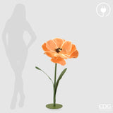 edg enzo de gasperi edg enzo de gasperi decoro anemone jumbo led con base h 110 cm d 65 cm arancione ean 8059824640291