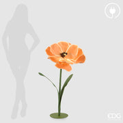 Décoration LED géante Anémone Enzo De Gasperi avec socle H 110 cm D 65 cm Orange