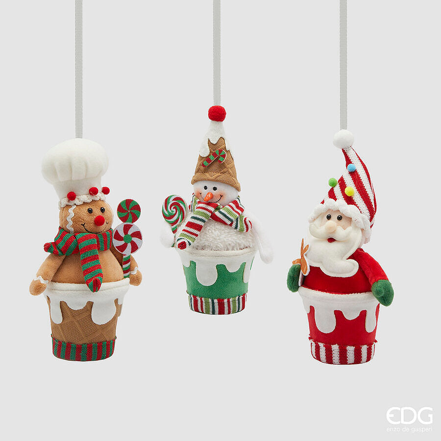 edg enzo de gasperi edg enzo de gasperi decoro babbo natale uomoneve marzapane ass h 21 green red 1 pz ean 8059824523921