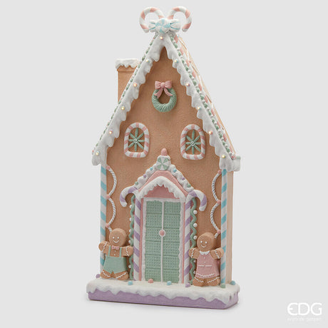 edg enzo de gasperi edg enzo de gasperi decoro casetta marzapane led natale h 93 cm l 50 cm l 15 cm multicolor ean 8059824567024