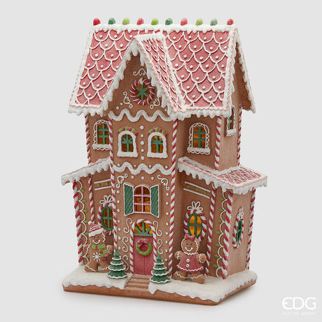 edg enzo de gasperi edg enzo de gasperi decoro casetta marzapane natale led h 76 cm l 54 cm l 31 cm multicolo ean 8059824567208