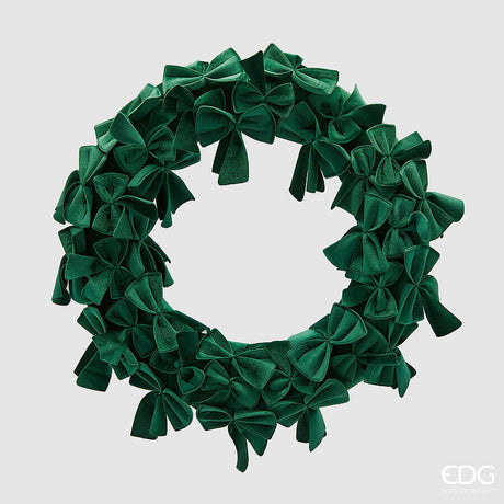edg enzo de gasperi edg enzo de gasperi decoro corona con fiocchi natale d 60 cm green ean 8059824582072