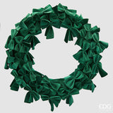 edg enzo de gasperi edg enzo de gasperi decoro corona con fiocchi natale d 75 cm green ean 8059824582096