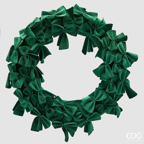 edg enzo de gasperi edg enzo de gasperi decoro corona con fiocchi natale d 75 cm green ean 8059824582096
