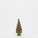 edg enzo de gasperi edg enzo de gasperi decoro decoglitter pino di natale cono h 225 cm d 9 cm poliresina verde rosso ean 8059824598035