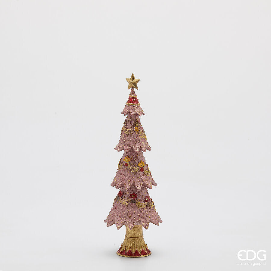 edg enzo de gasperi edg enzo de gasperi decoro decoglitter pino di natale h 345 cm d 11 cm poliresina mix rosa ean 8059824597977