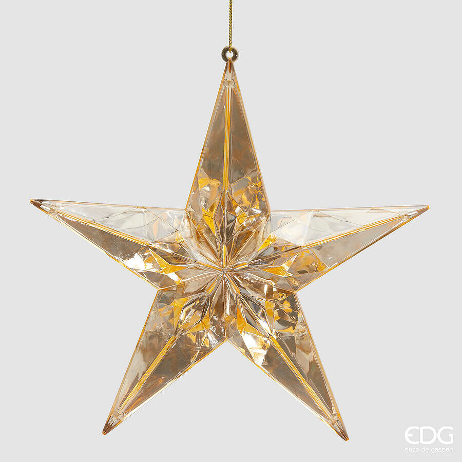 edg enzo de gasperi edg enzo de gasperi decoro diamante stella di natale da appendere l 5 cm d 195 cm pp champagne ean 8059824535702