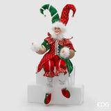 edg enzo de gasperi edg enzo de gasperi decoro elfo natale h 90 cm green red ean 8059824567277