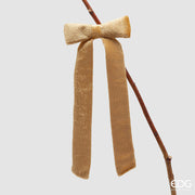 EDG Enzo De Gasperi Décoration nœud de Noël avec clip H 30 cm L 13 cm Velours Or