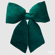 Décoration de nœud de Noël EDG Enzo De Gasperi, H 63 cm, L 62 cm, velours vert