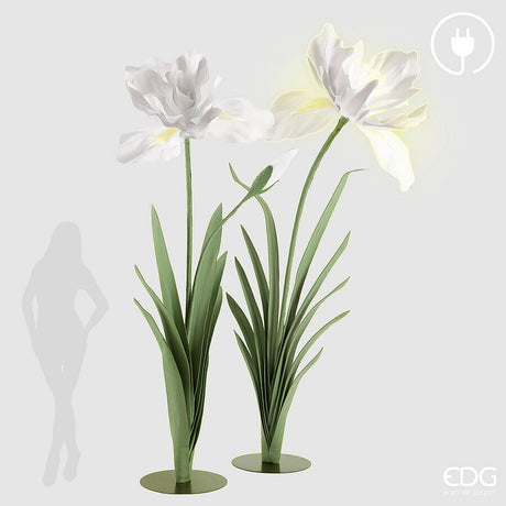 edg enzo de gasperi edg enzo de gasperi decoro iris jumbo led 12v 300w h 280 cm l 160 cm h 250 cm l 140 cm bianco ean 8059824641113