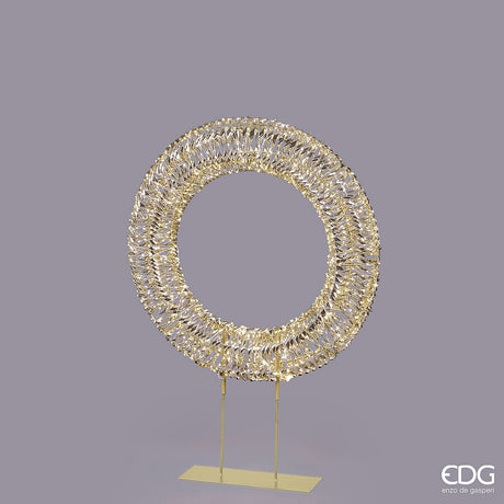 edg enzo de gasperi edg enzo de gasperi decoro natale corona con base 1 440 microled h 110 cm l 80 cm l 18 cm ip44 gold ean 8059824546982