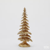 edg enzo de gasperi edg enzo de gasperi decoro pino di natale innevato h 44 cm l 18 cm l 12 cm gold ean 8059824563033