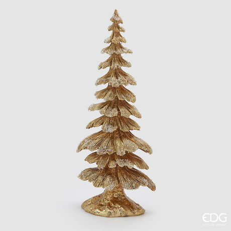 edg enzo de gasperi edg enzo de gasperi decoro pino di natale innevato h 51 cm l 21 cm l 13 cm gold ean 8059824563019