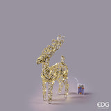 edg enzo de gasperi edg enzo de gasperi decoro renna di natale led intreccio 40 microled h 37 cm l 25 cm l 12 cm ip20 gold ean 8059824545862