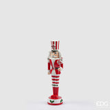 edg enzo de gasperi edg enzo de gasperi decoro soldatino di natale candy h 33 cm poliresina white red ean 8059824389022