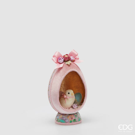 edg enzo de gasperi edg enzo de gasperi decoro uovo di pasqua con pulcino h 26 cm d 16 cm multicolor ean 8059824625984