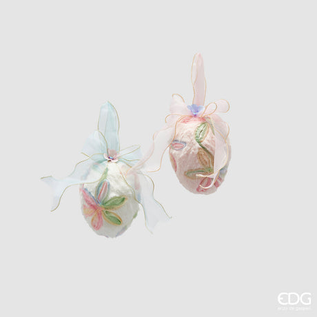 edg enzo de gasperi edg enzo de gasperi decoro uovo pasqua con fiocco da appendere ass h 16 cm d 12 cm multicolor 1 pz ean 8059824625786