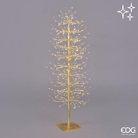 edg enzo de gasperi edg enzo de gasperi faggio con base 400 led di natale h 120 cm d 40 cm gold ean 8059824283177
