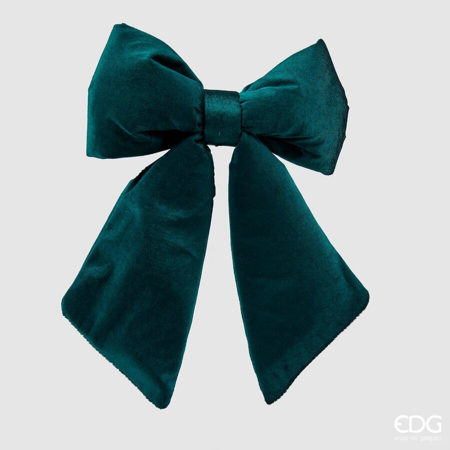 edg enzo de gasperi edg enzo de gasperi fiocco natale velluto h 25 cm l 21 cm green ean 8059824577870