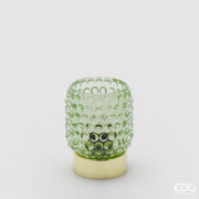 Lampe de table ronde LED Bubbles d'Enzo De Gasperi EDG, H 11 cm, D 8,5 cm, IP20, coffret cadeau vert