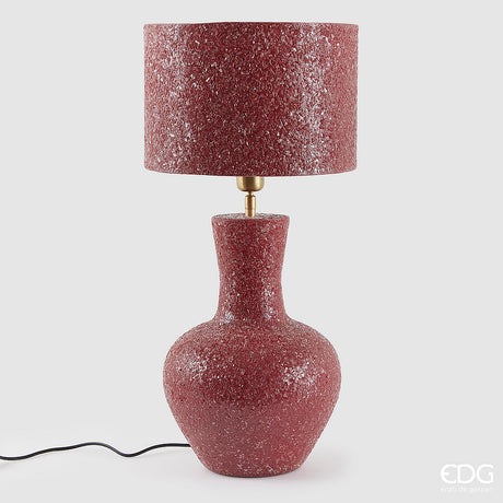 edg enzo de gasperi edg enzo de gasperi lampada da tavolo crackle e27 h 66 cm d 31 cm ip20 metallo dark pink ean 8059824542694