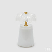 Lampe de table Lily d'Enzo De Gasperi (EDG), H 17,5 cm, D 11 cm, IP20, coffret cadeau blanc.
