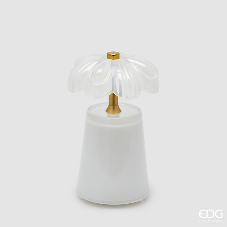 edg enzo de gasperi edg enzo de gasperi lampada da tavolo lily h 1750 cm d 11 cm ip20 bianco scatola regalo ean 8059824607805