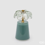 Lampe de table Lily d'Enzo De Gasperi (EDG), H 17,5 cm, D 11 cm, IP20, coffret cadeau couleur sauge