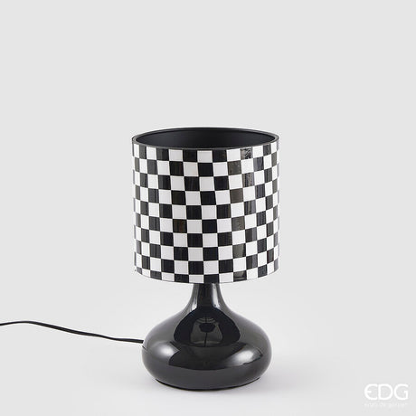 edg enzo de gasperi edg enzo de gasperi lampada da tavolo scacchi h 34 cm d 20 cm ip20 white black ean 8059824542755