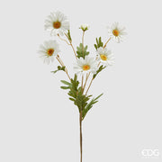 EDG Enzo De Gasperi Margherita Ramo x5 avec Bouton H 77 Cm Plante Artificielle Blanc