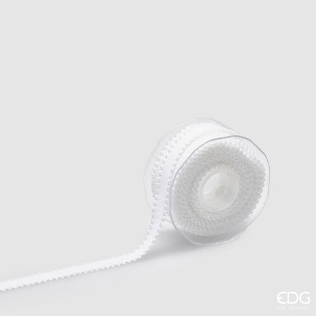 edg enzo de gasperi edg enzo de gasperi nastro balze natalizio h 16 cm l 10 mt bianco ean 8059824372802