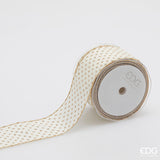 edg enzo de gasperi edg enzo de gasperi nastro pois di natale h 65 mm l 10 mt ivory gold ean 8059824598455