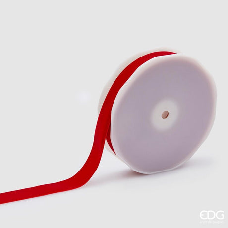 edg enzo de gasperi edg enzo de gasperi nastro velluto natalizio h 25 mm l 10 mt rosso ean 8059824305770