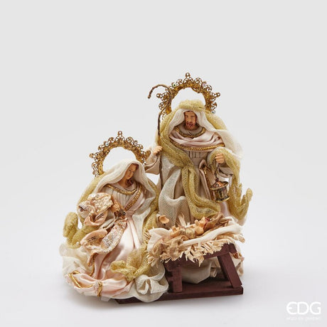 edg enzo de gasperi edg enzo de gasperi natavita natalizia tessuto con base h 30 cm green pink ean 8059824280725