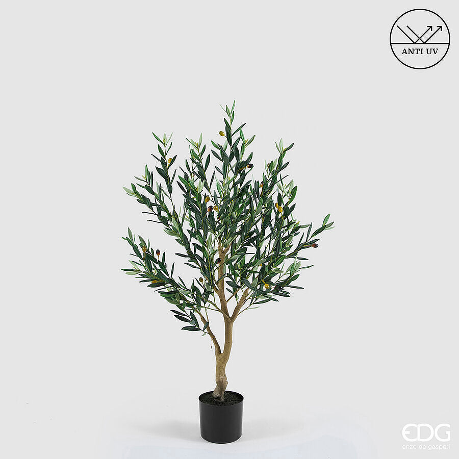 edg enzo de gasperi edg enzo de gasperi olivo con vaso h 129 cm pianta artificiale anti uv verde ean 8059824607621