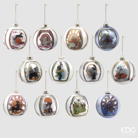 edg enzo de gasperi edg enzo de gasperi palla zodiaco ass d 10 cm vetro multicolor 1 pz ean 8059824194510
