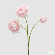 EDG Enzo De Gasperi Pivoine Branche x3 de H 67 cm Plante Artificielle Couleur Rose