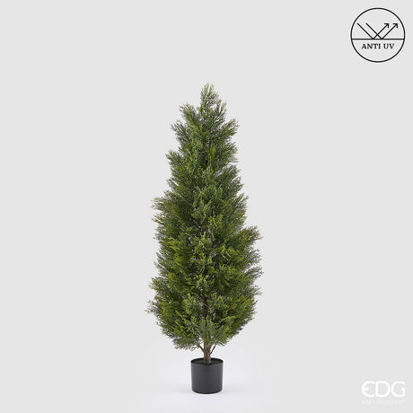 edg enzo de gasperi edg enzo de gasperi pianta artificiale cipresso h 150 cm verde con vaso anti uv per interno ed esterno ean 8059824655400