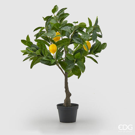 edg enzo de gasperi edg enzo de gasperi pianta artificiale di limoni bell con vaso pvc h 70 cm giallo verde ean 8059824134042