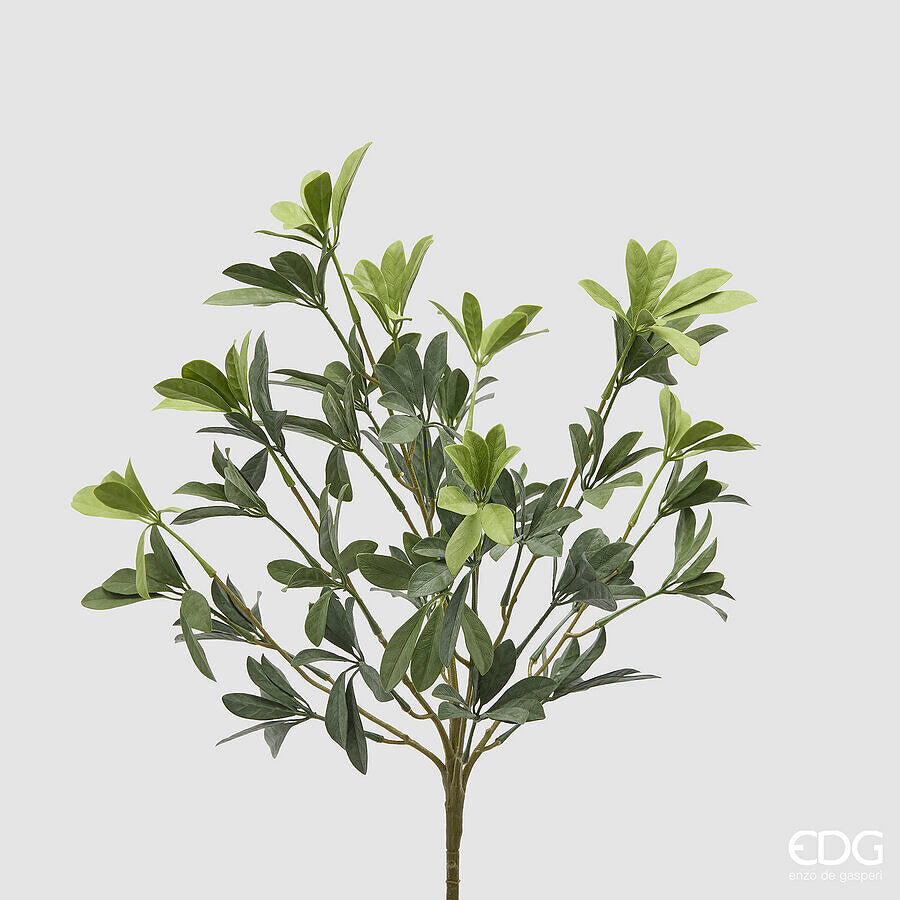 edg enzo de gasperi edg enzo de gasperi pianta artificiale schefflera cespuglio h 49 cm green mix pianta decorativa realistica design moderno ean 8059824664518