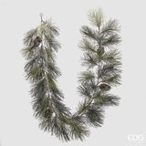 edg enzo de gasperi edg enzo de gasperi pino con pigne festone di natale innevato h 183 cm white green ean 8059824516480