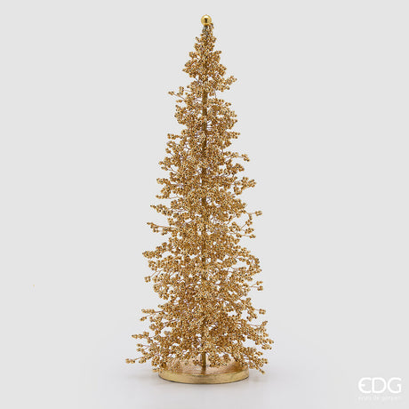 edg enzo de gasperi edg enzo de gasperi pino natalizio con perline h52 22 cm oro decorazione di natale ean 8059824726360