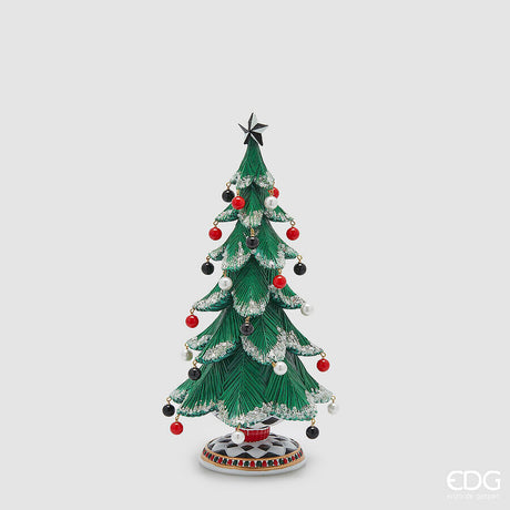edg enzo de gasperi edg enzo de gasperi pino poly di natale con perle h 36 cm d 19 cm green ean 8059824561060